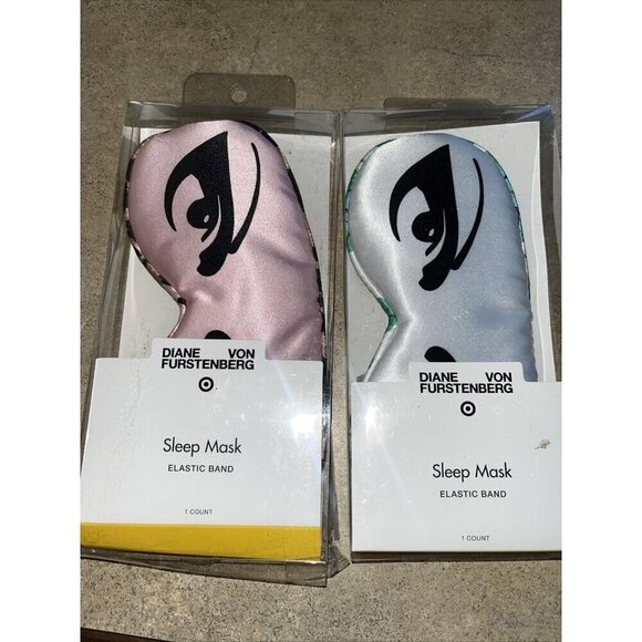 Diane Von Furstenberg Sleep Eye Mask lot of 2 - Picture 1 of 7